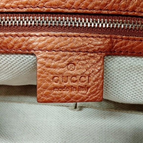 COPY - Gucci Metallic Calfskin Medium Soho Tote Bag~EUC~Posh Authentication!!! - Picture 7 of 9